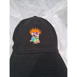 Nickelodeon Hat Rugrats Chuckie Finster Adjustable Black,2017
